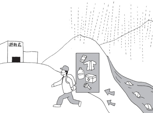 少帶東西,空出雙手,準備撤離